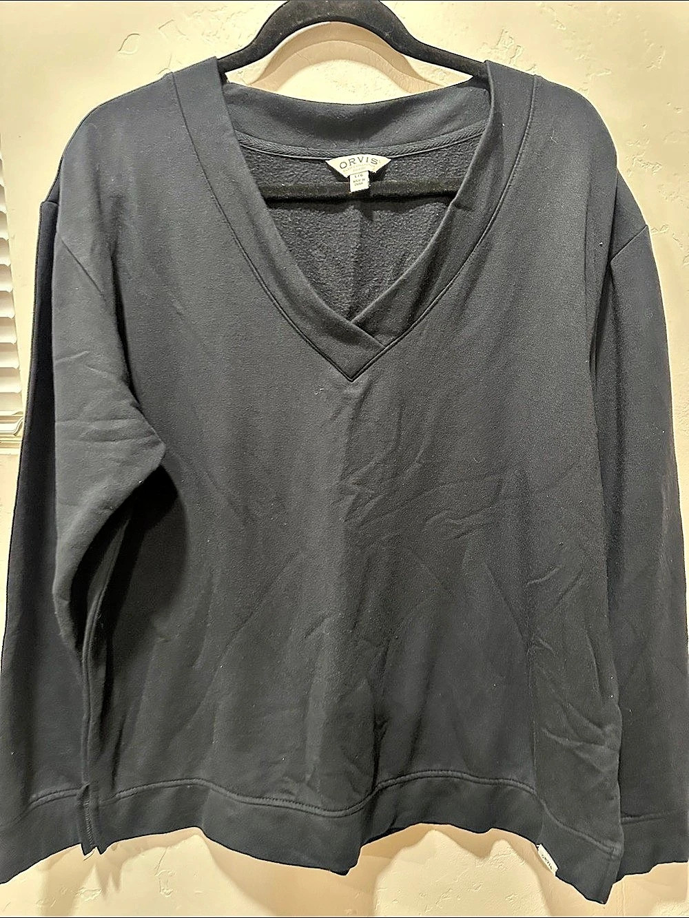 Orvis Classic Collection V-Neck Pullover Sweatshirt Women's V-Neck Long Sleeve#5